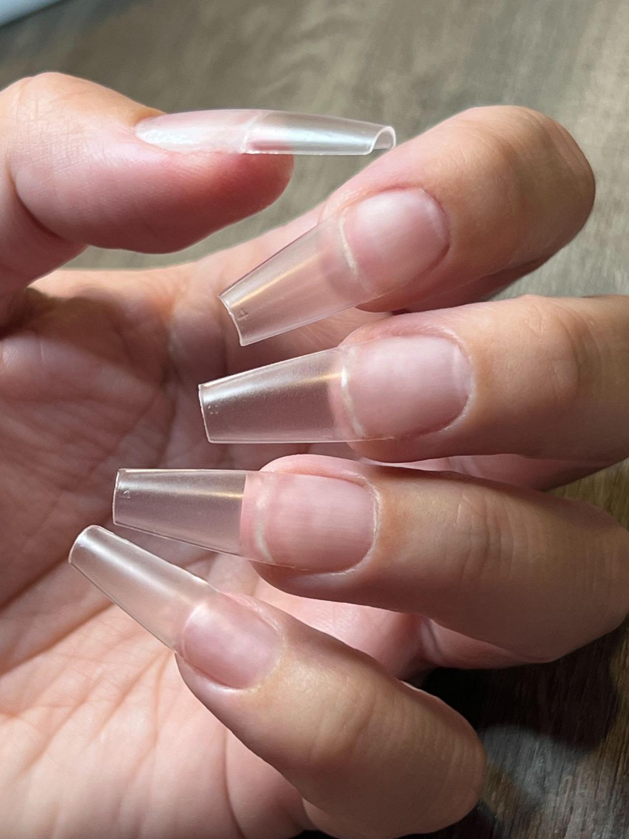Long/ Medium COFFIN Gel Tips & Bonding Gel Glue Base